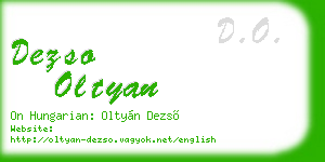 dezso oltyan business card